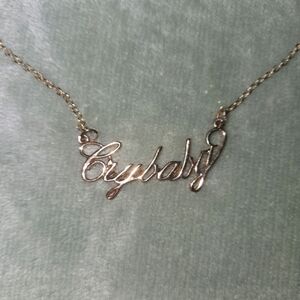 Melanie Martinez Crybaby Nameplate Necklace